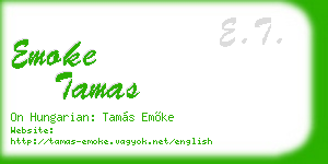 emoke tamas business card