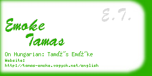 emoke tamas business card